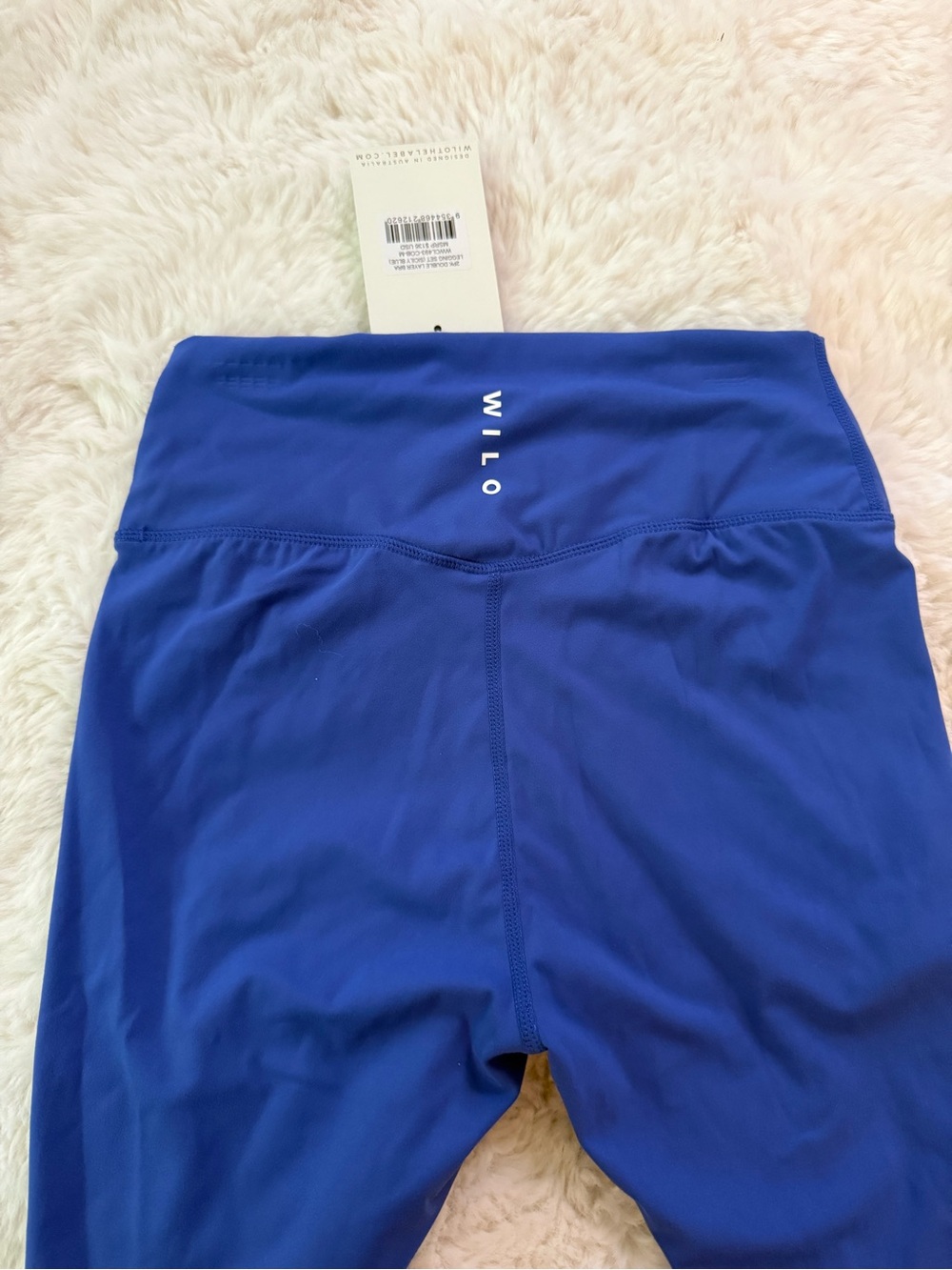 Wilo Cobalt Blue Double Layered Sports Bra & Legging Workout Set - Picture 5 of 6